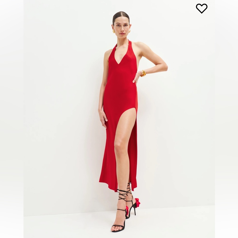 Reformation Meral Satin Dress in Cherry / Red, size XS
**Reposh- did not fit me!